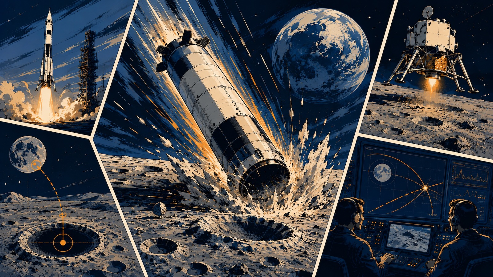 Ausgediente Falcon-9-Stufe steuert auf den Mond zu