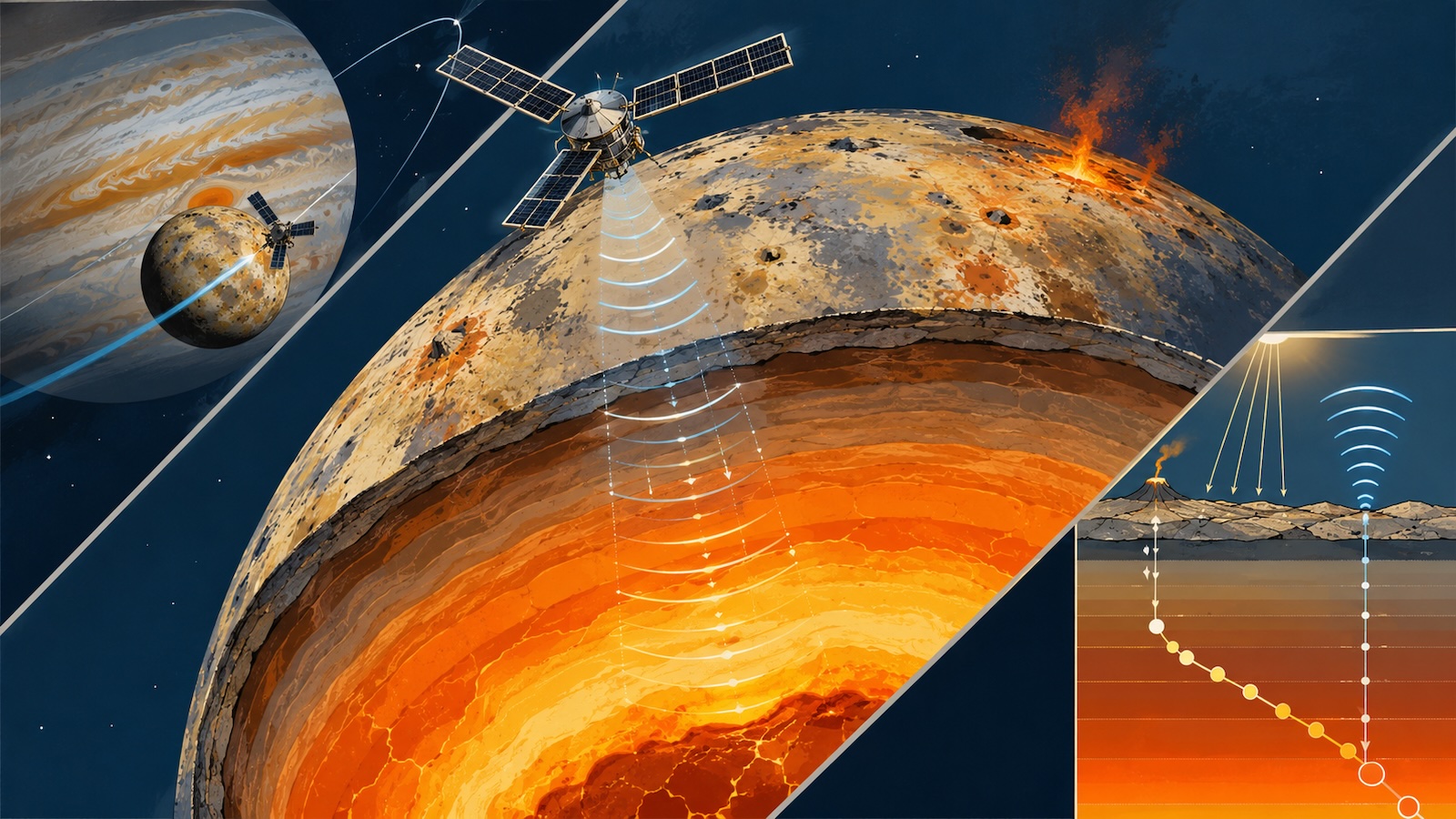 Juno blickt erstmals unter Ios vulkanische Oberflaeche