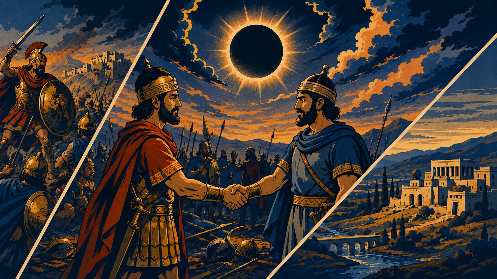 Beendete eine Sonnenfinsternis tatsaechlich einen Krieg