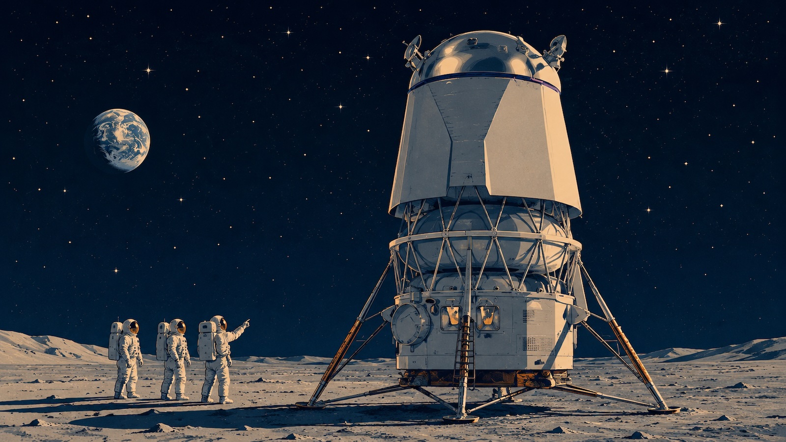Blue Moon Mark 2 Der Mondlander von Blue Origin fuer das Artemis-Programm