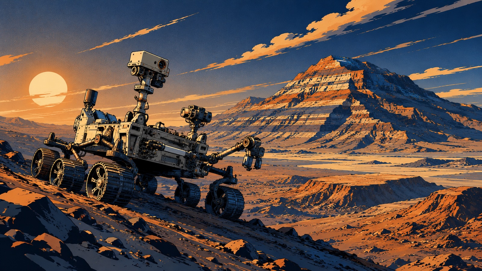 Curiosity hat auf dem Mars einen Kilometer Hoehe gewonnen