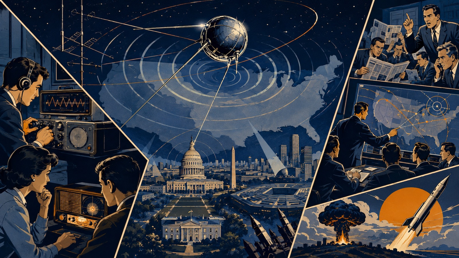 Der Sputnik-Schock Trieb ein sowjetischer Satellit die Amerikaner in die Bunker