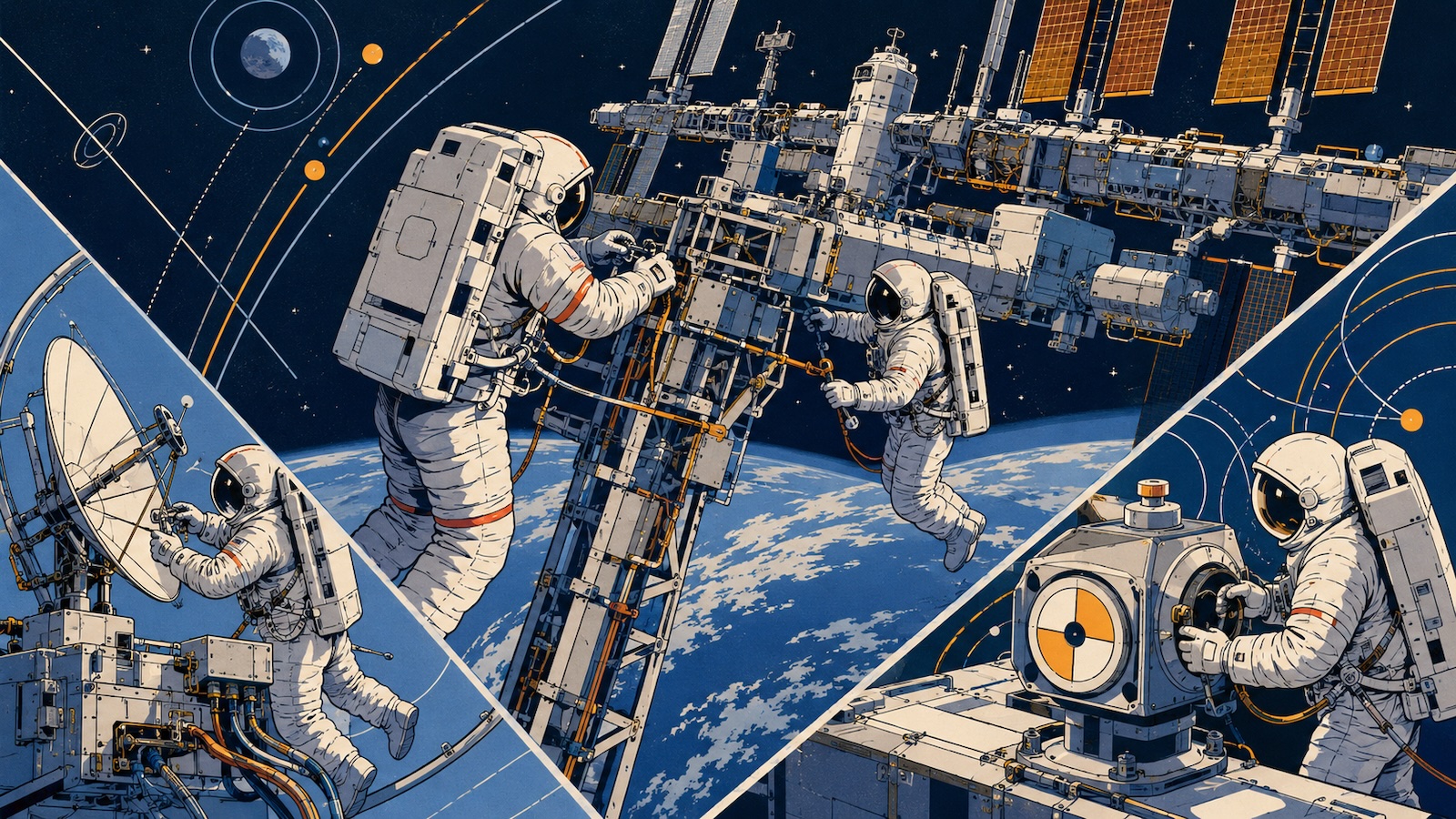 Drei Ausseneinsaetze sollen die ISS modernisieren