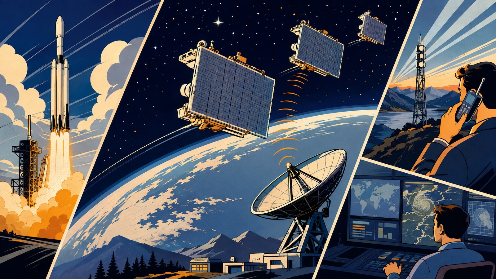 Drei neue Satelliten sollen Mobilfunk aus dem All ausbauen