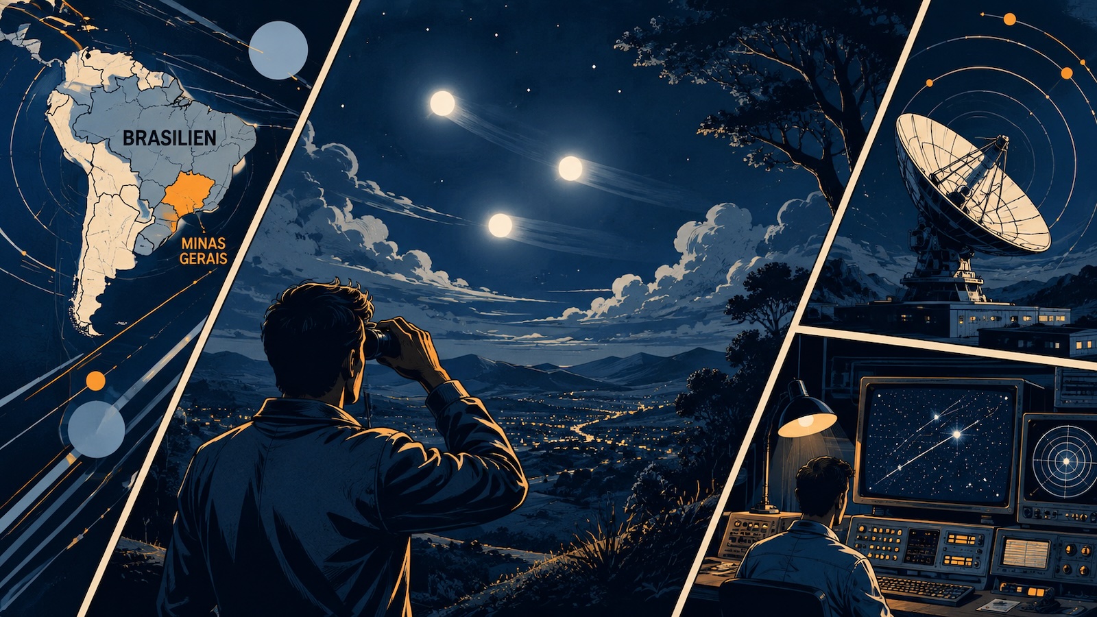 Drei weisse Lichtkugeln ueber Brasilien gemeldet