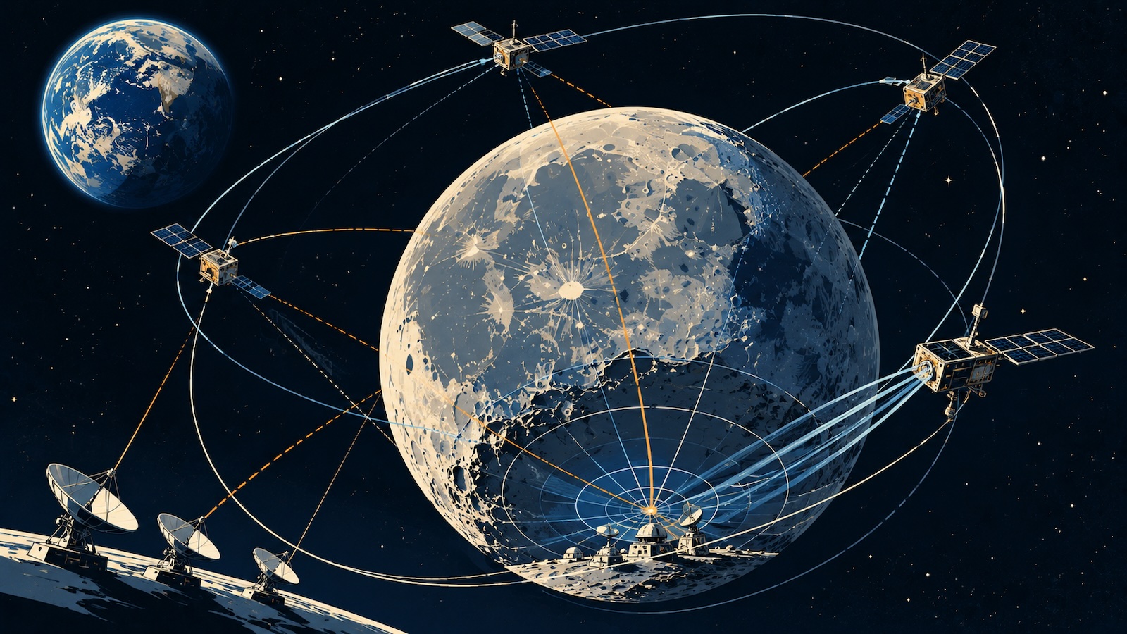 GPS fuer den Mond Wie ein Navigationsnetz rund um den Mond entsteht