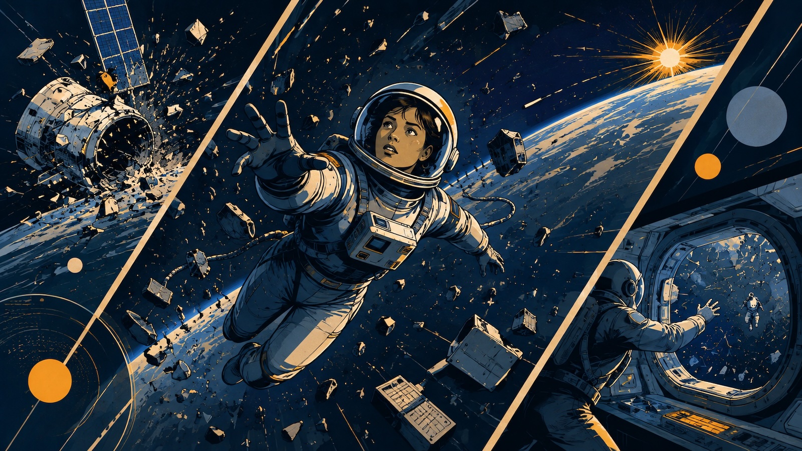 Gravity Die Gefahr von Weltraumschrott im Erdorbit