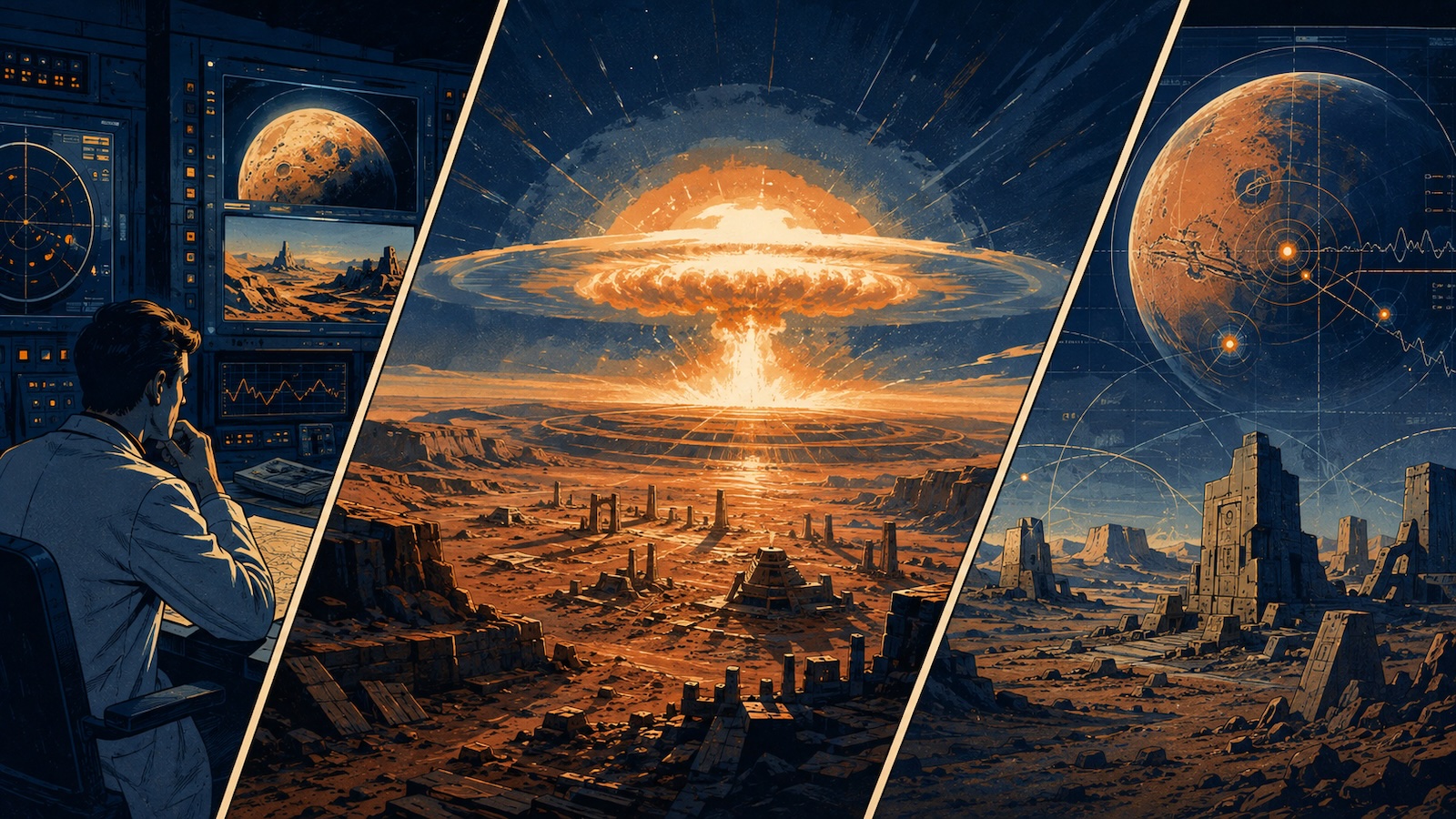 Hat eine Katastrophe eine Marszivilisation zerstoert
