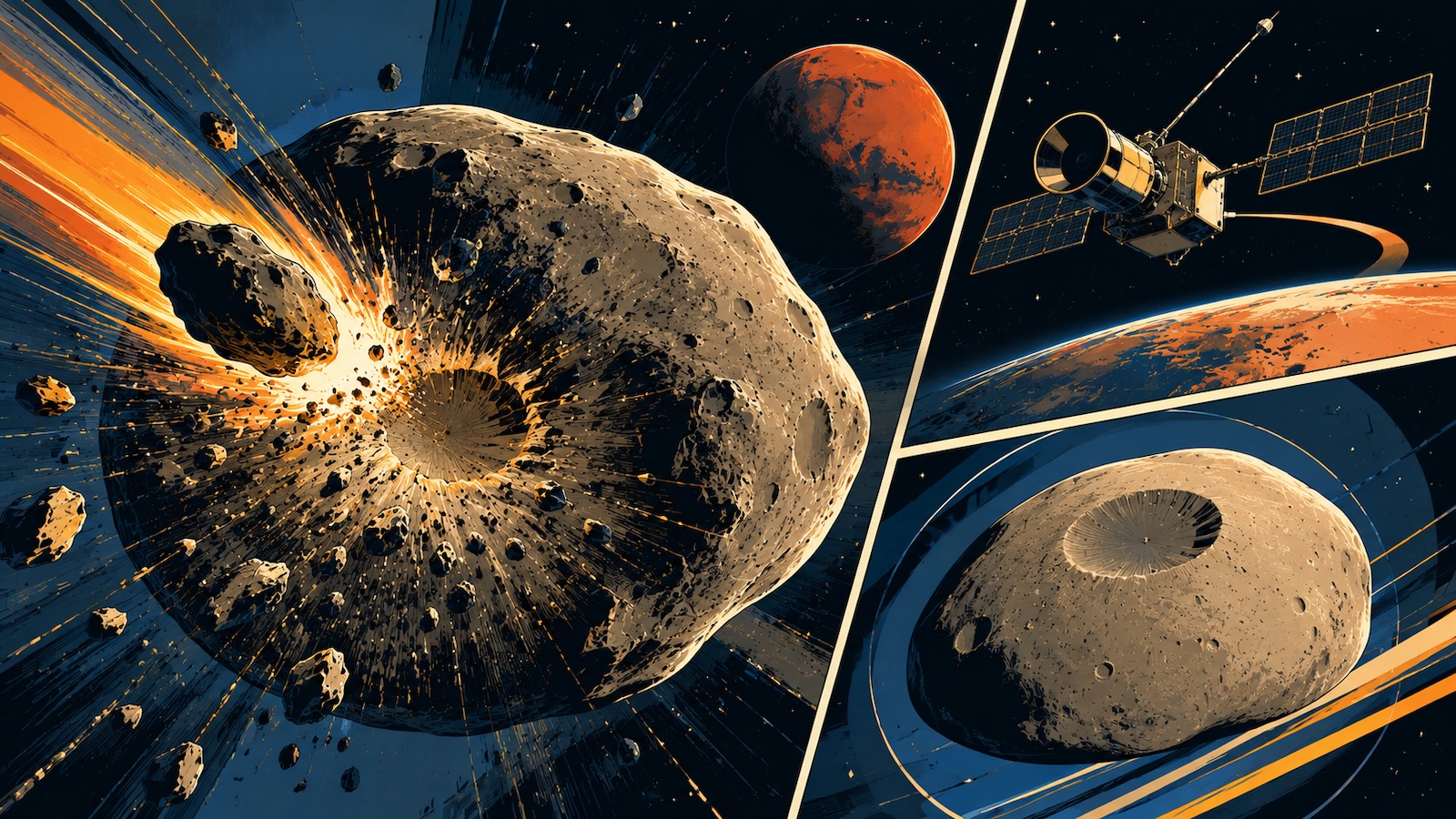 Hera-Daten liefern neue Erklaerung für Deimos glatte Oberflaeche