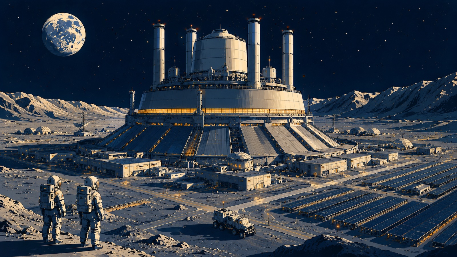 Kernkraft auf dem Mond Woher kuenftige Mondstationen ihre Energie bekommen