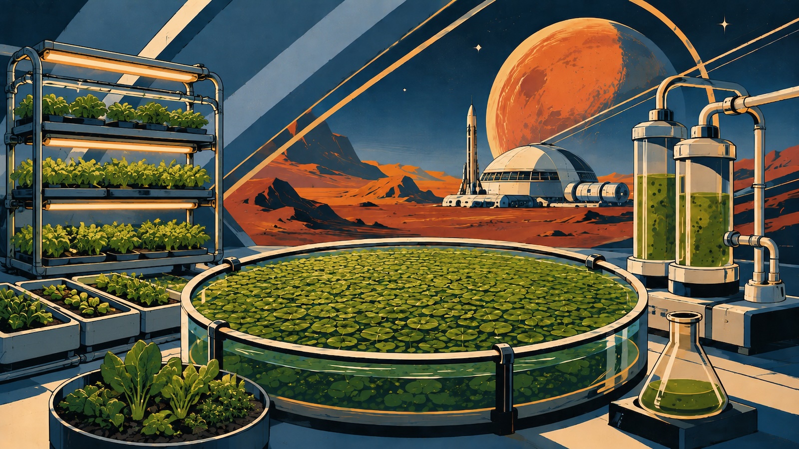 Mars-Duenger aus Cyanobakterien Forscher zuechten essbare Pflanzen in simuliertem Marsstaub