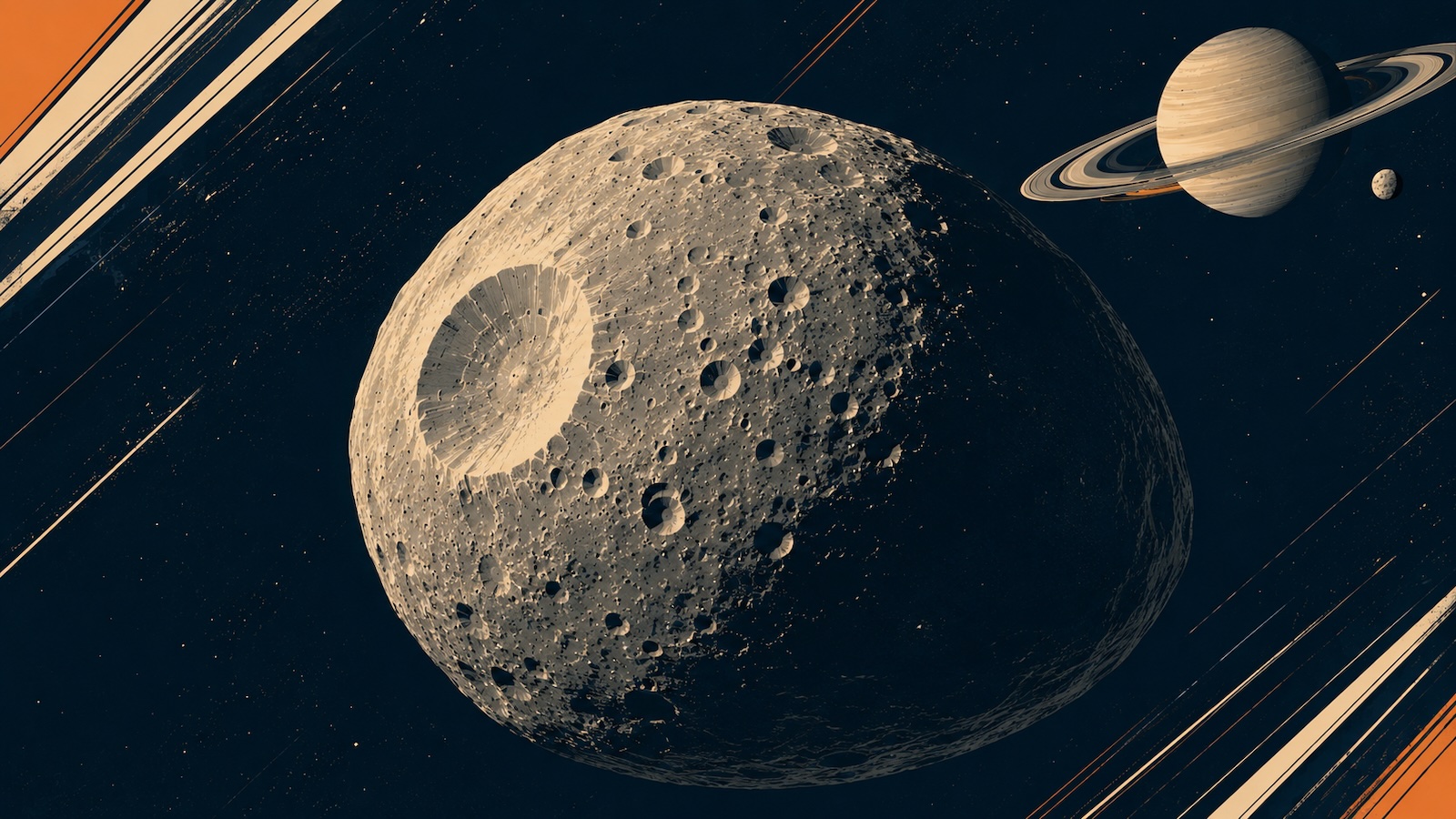Mimas Warum sieht der Saturnmond aus wie der Todesstern