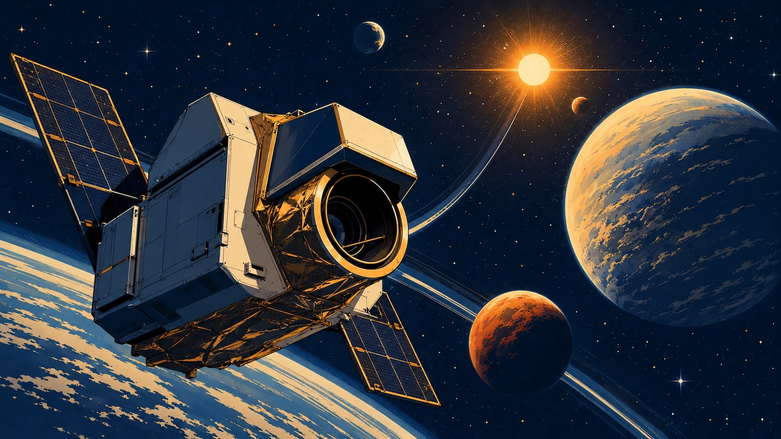 Pandora beginnt Untersuchung von Exoplanetenatmosphaeren