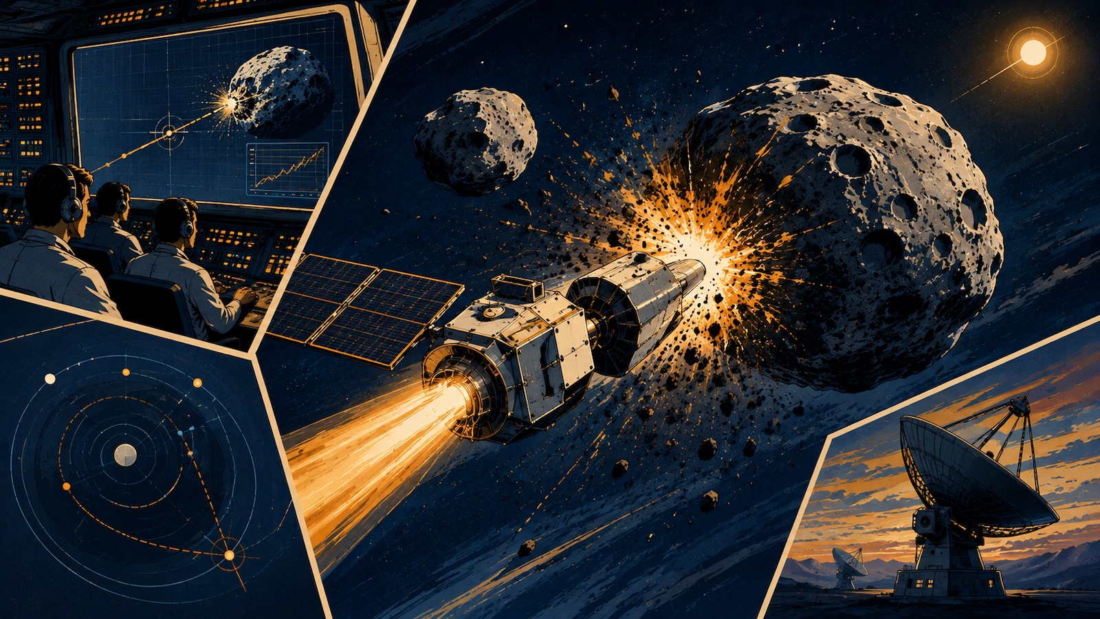 Raumsonde Hera Kann sie zeigen, wie sich ein Asteroid von der Erde ablenken laesst