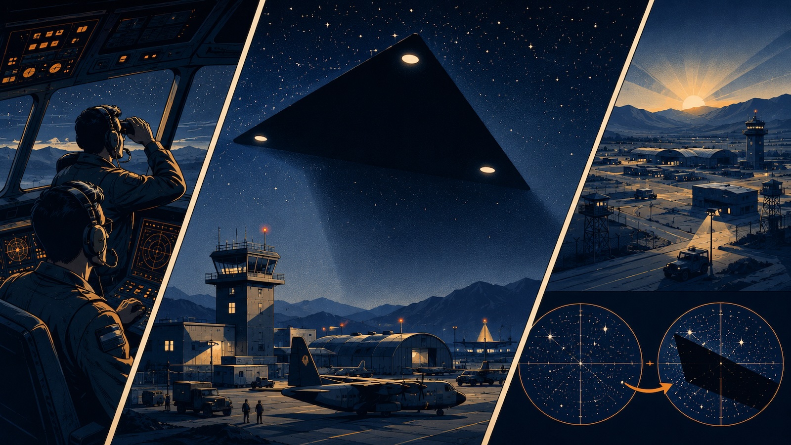 Riesiges Dreieck ueber Afghanistan – neuer UFO-Bericht aus den Pentagon-Akten