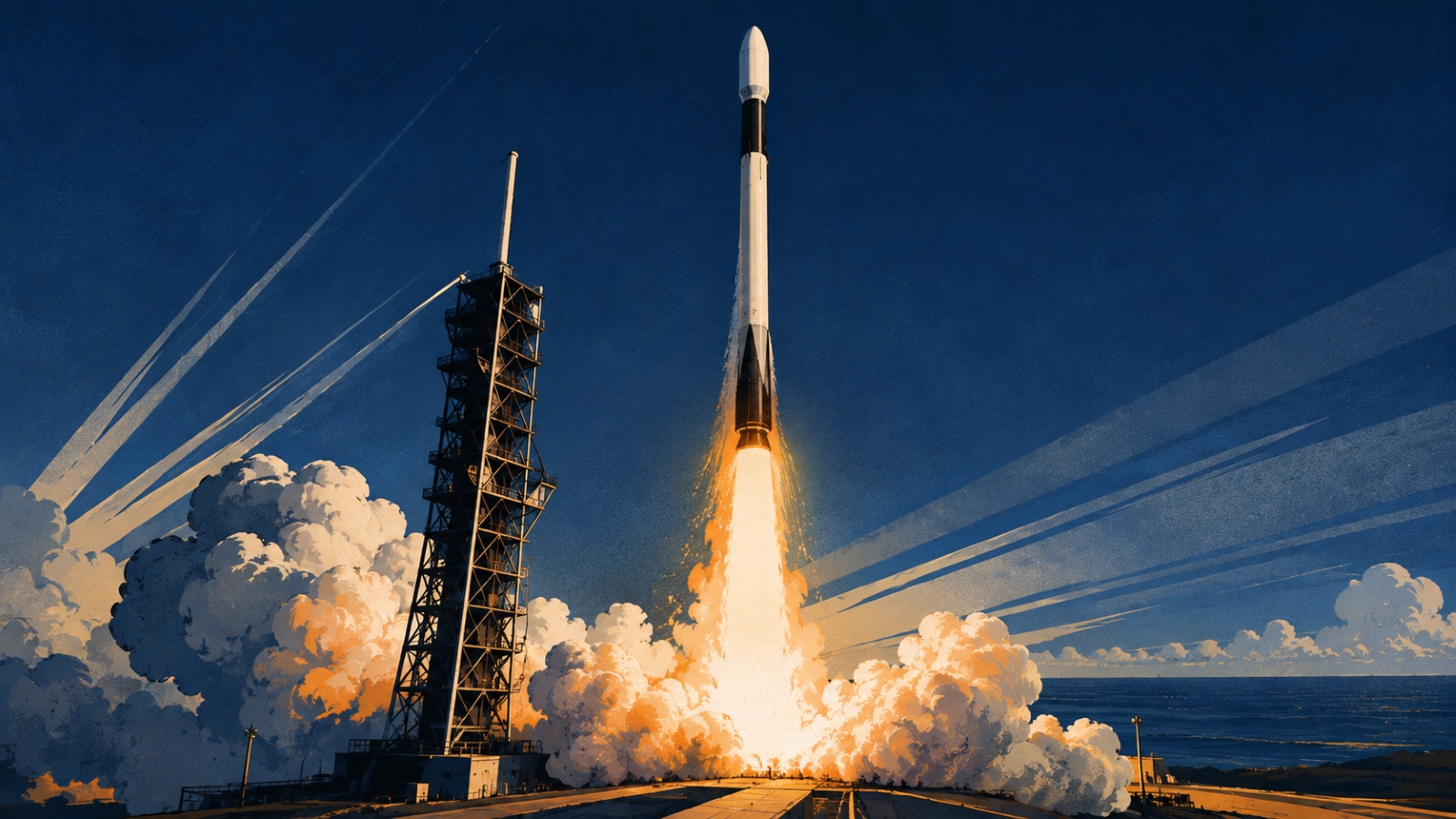 SpaceX Booster steht vor seinem 37 Flug