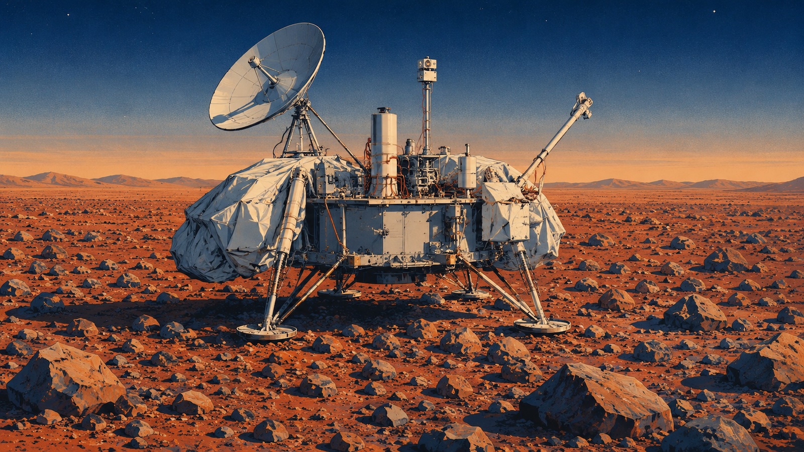 Viking 2 Forschung in der Ebene Utopia Planitia