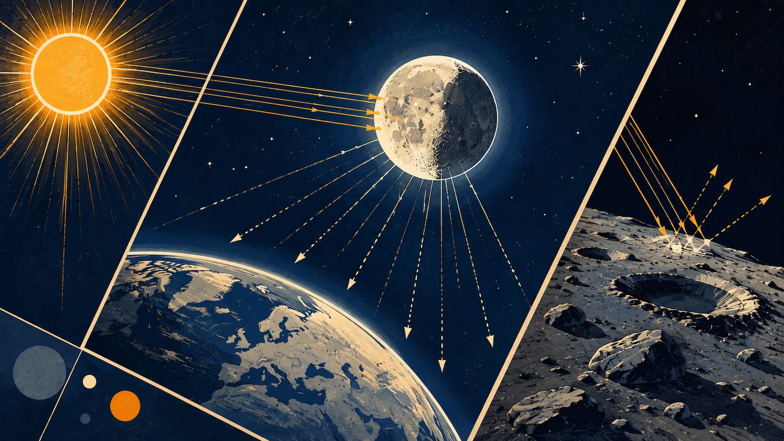Warum leuchtet der Mond