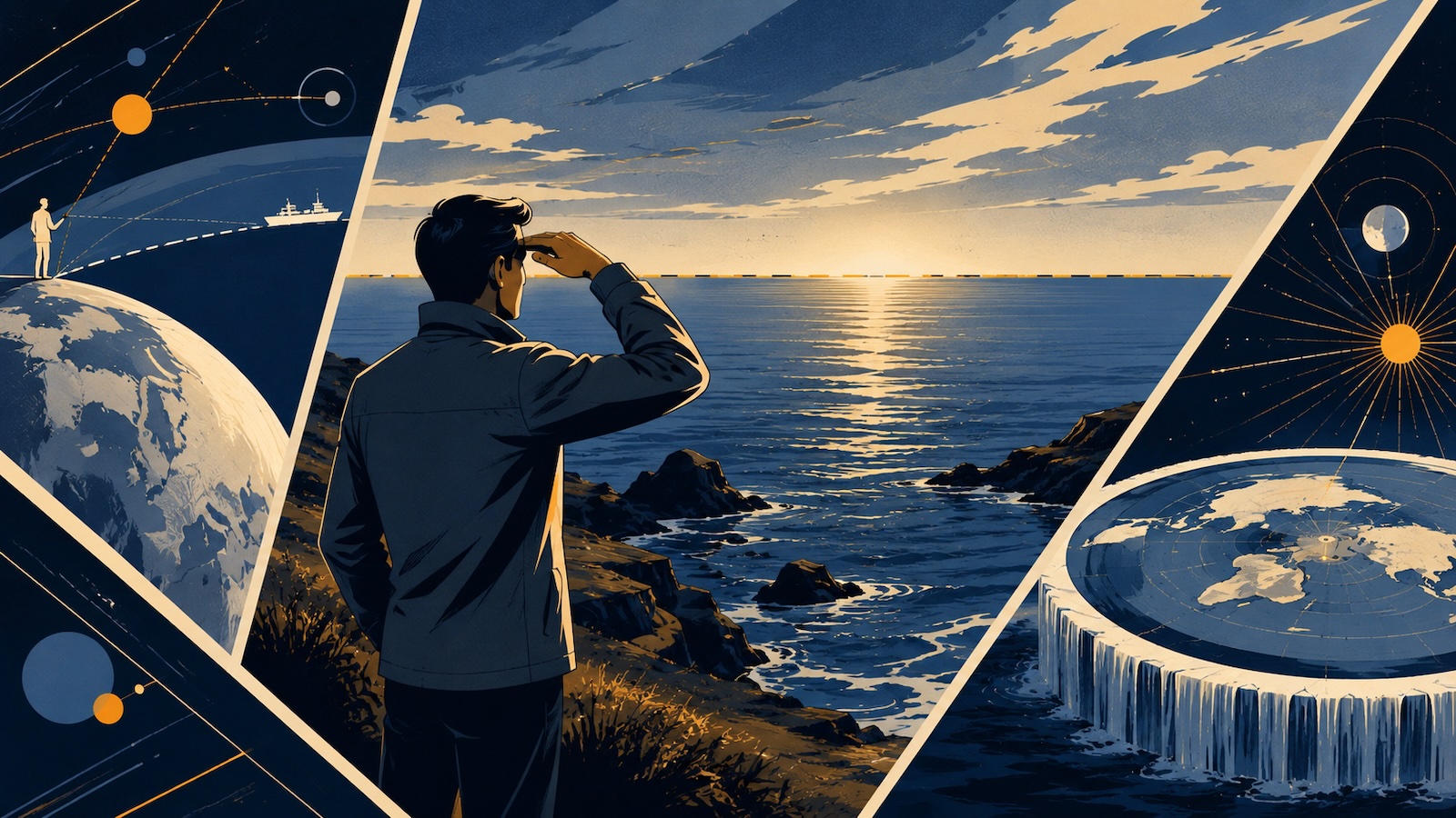 Warum sieht der Horizont flach aus