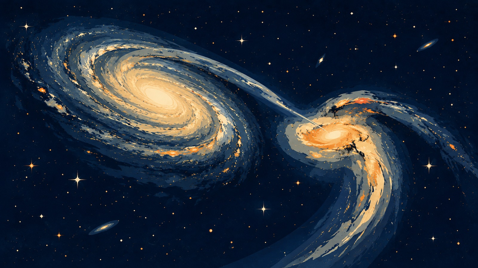 Webb zeigt chaotische Sternentstehung nach Galaxienkollision