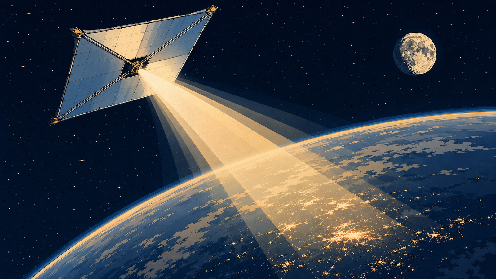 Weltraumspiegel koennten den Nachthimmel massiv aufhellen