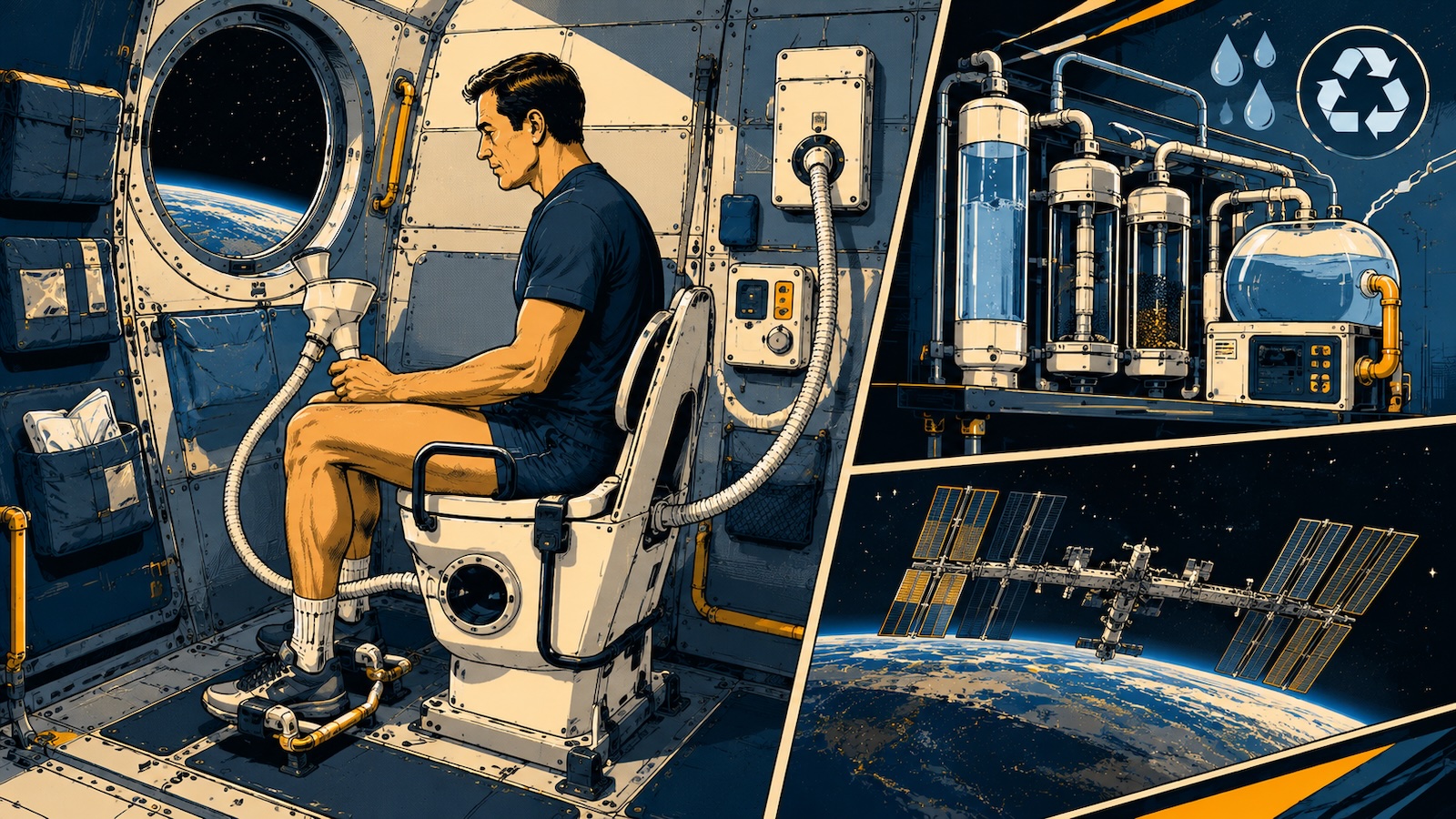 Wie gehen Astronauten auf die Toilette