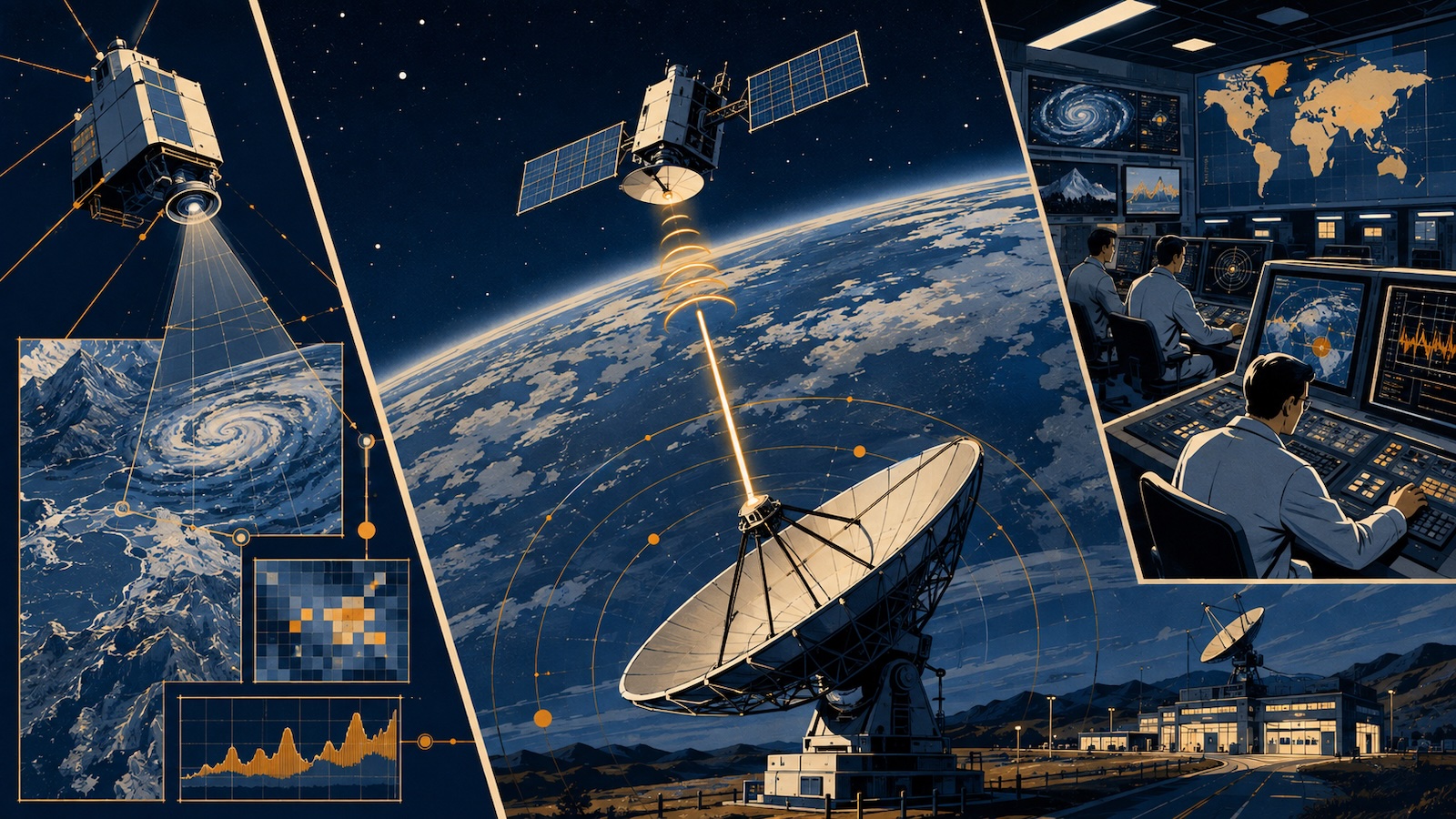 Wie kommunizieren Satelliten mit der Erde