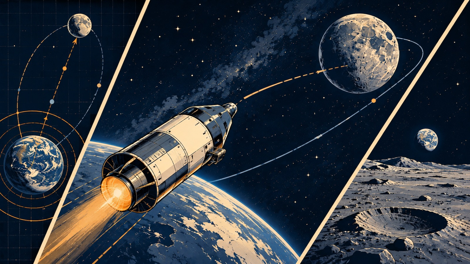 Wie lange fliegt man zum Mond