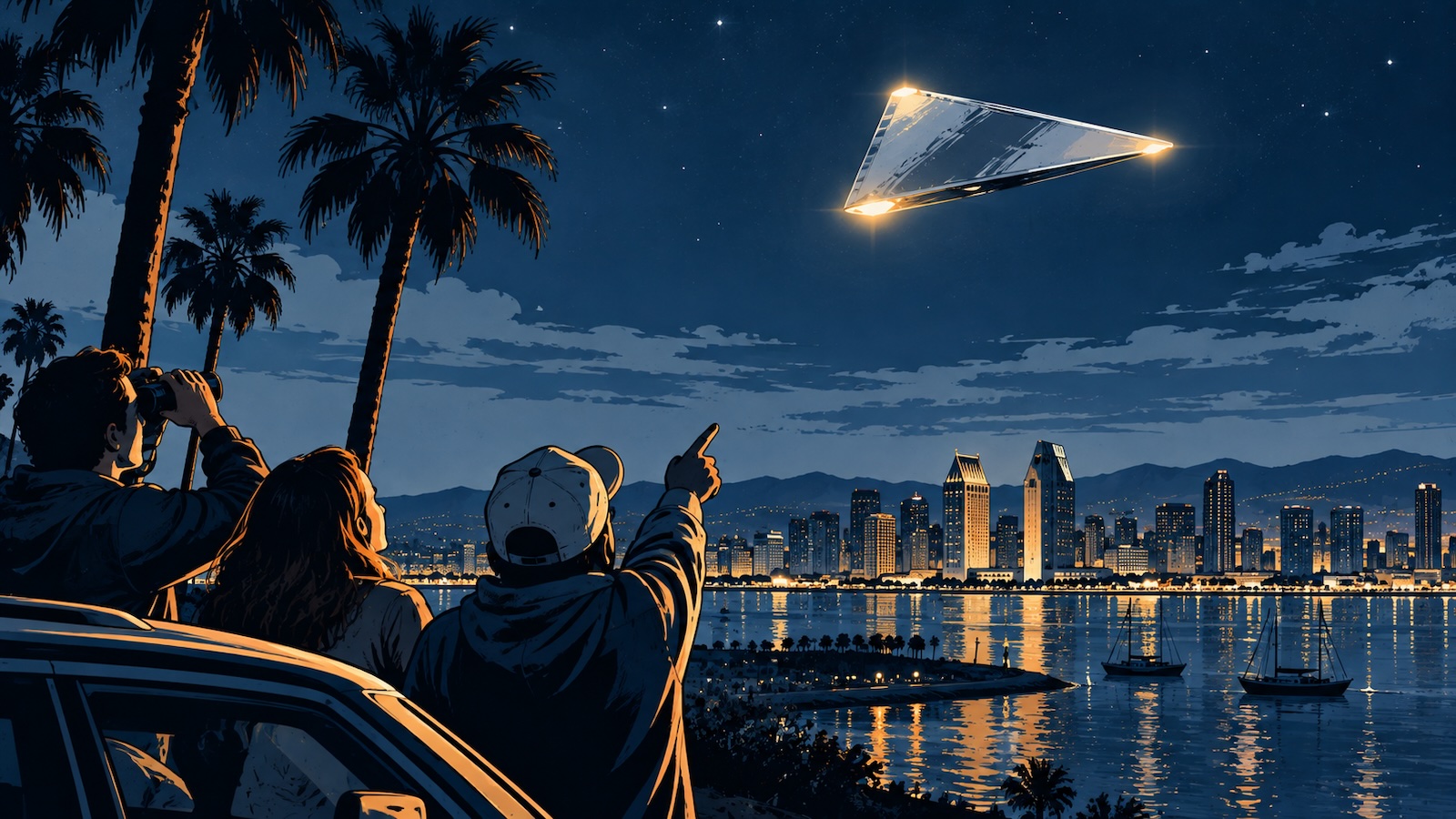 Raetselhaftes Objekt ueber San Diego als Hoehenplattform identifiziert