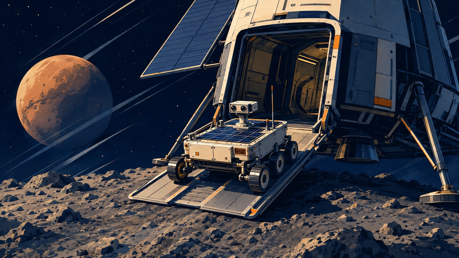 Rover Idefix ist bereit fuer die Reise zum Marsmond Phobos
